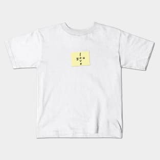 I Love You Post it Note Kids T-Shirt